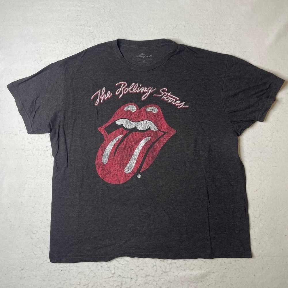 The Rolling Stones Graphic T‎ Shirt Charcoal Gray 3X Band Tee